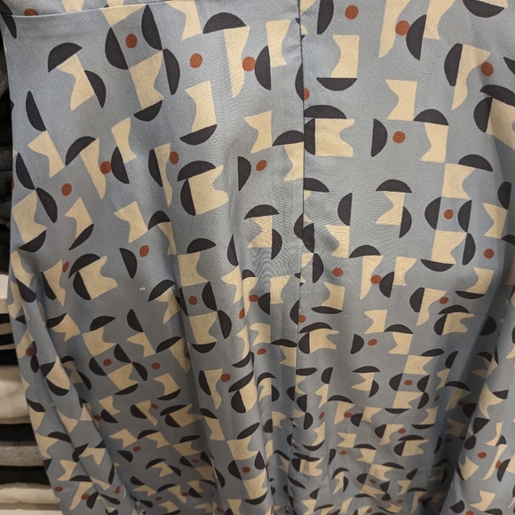 Samuji Kendra Midi Printed A-Line Dress Blue Red Size 36/4 - Picture 6 of 8